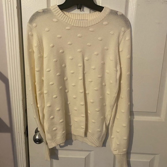 Silver Icing “You Dot This Sweater” in Cream Small - Picture 2 of 4